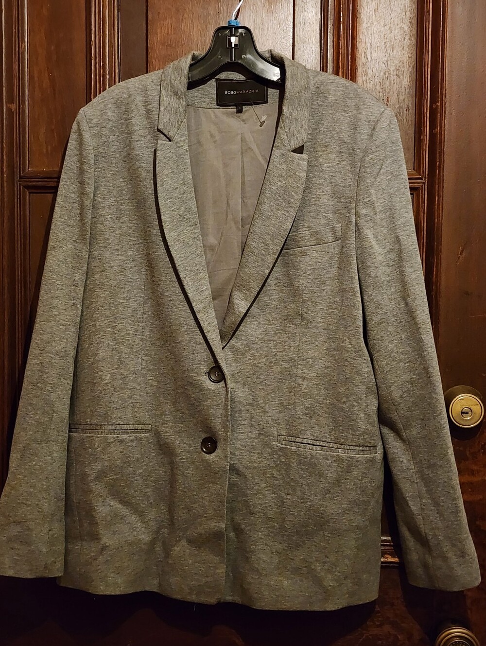 BCBGMaxAzria Heather Grey Two-Button Blazer-Small